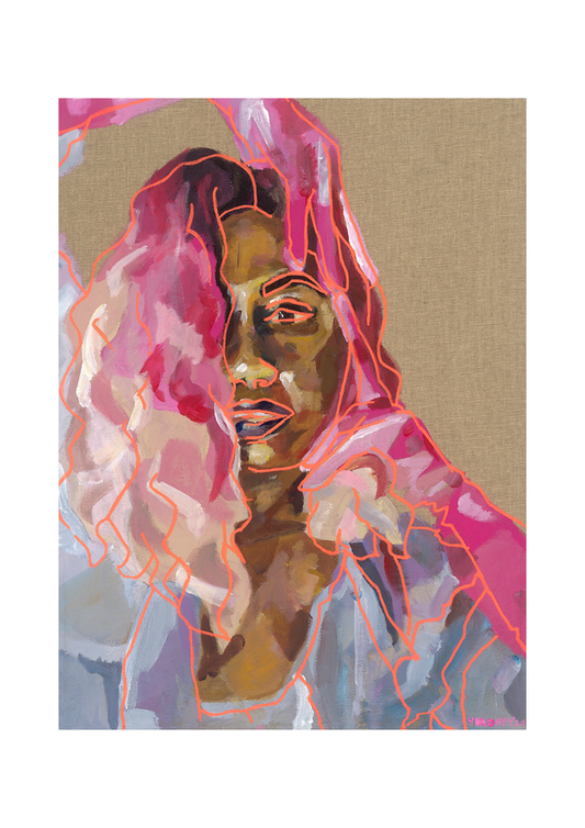 'Self Portrait in Pink' Giclee Print