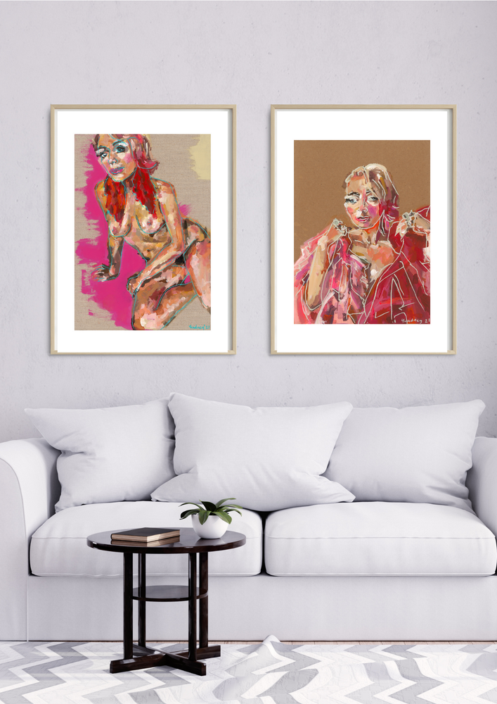 Nude Acrylic portrait Yvadney Davis Art