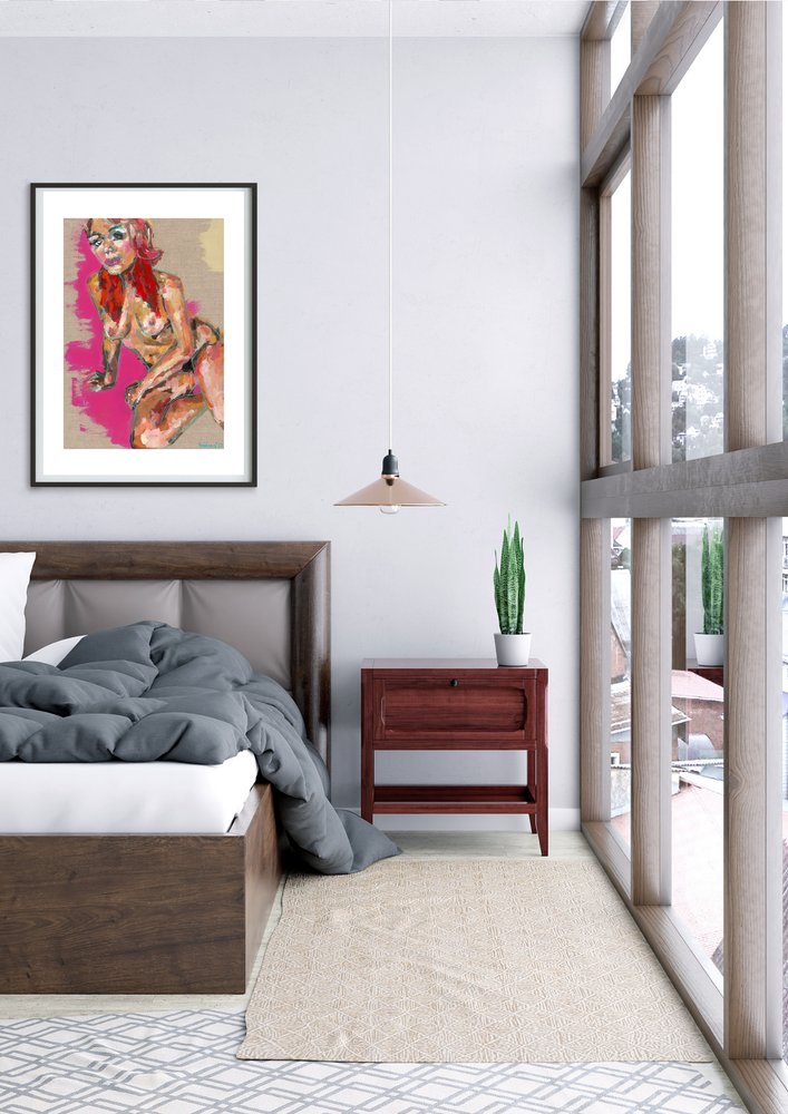 Nude Acrylic portrait Yvadney Davis Art