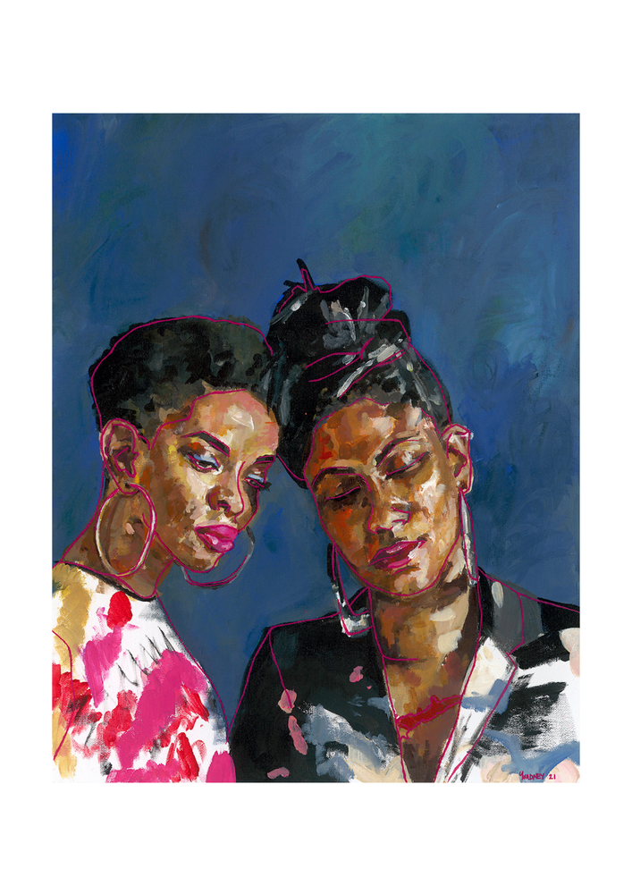 Yvadney Davis Art black portrait artist